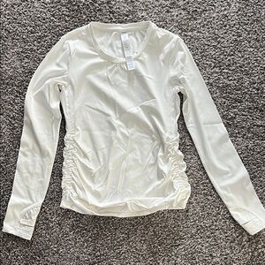 Chic White Long Sleeve Women's Top